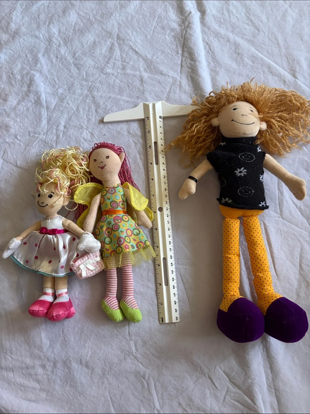 INC International Concepts Plush Rag Doll Trio in Yellow, Pink, Green, Purple